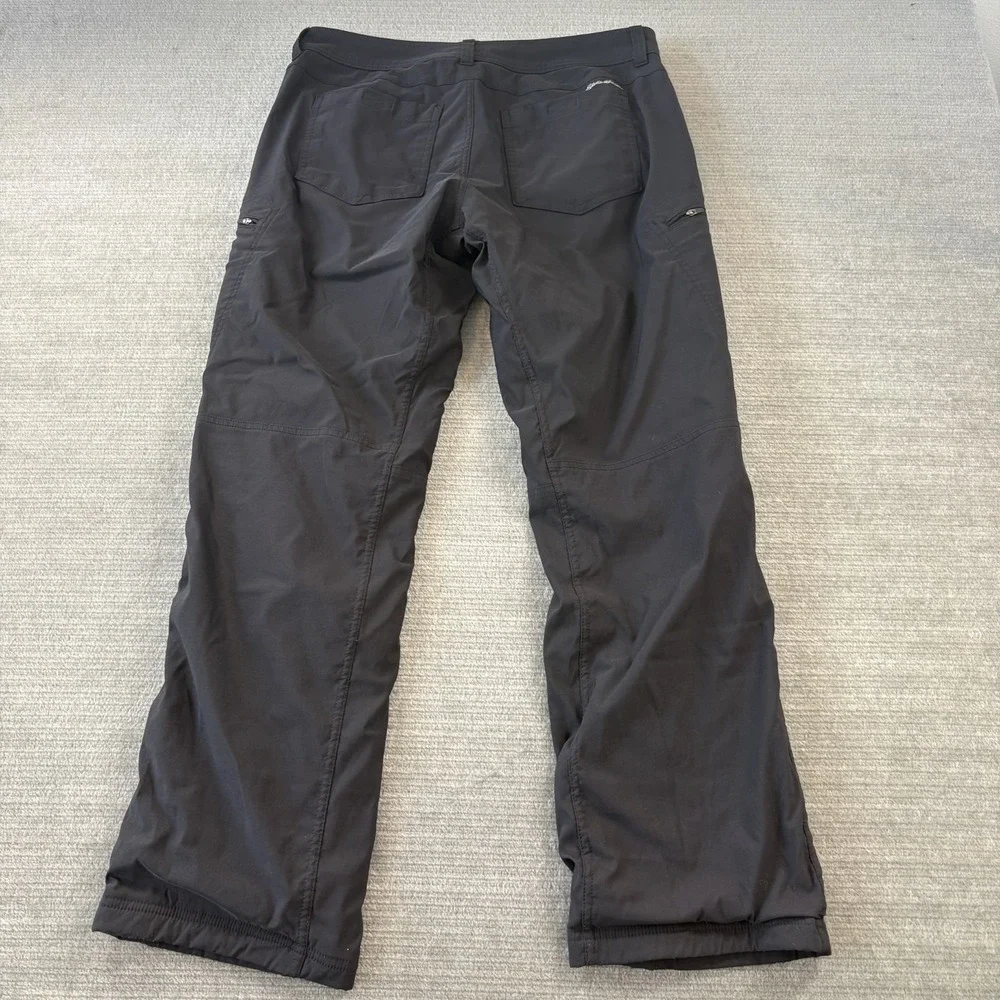 Eddie Bauer Pants Mens 34x32 Green First Ascent Softshell Lined Zip Pocket Snow